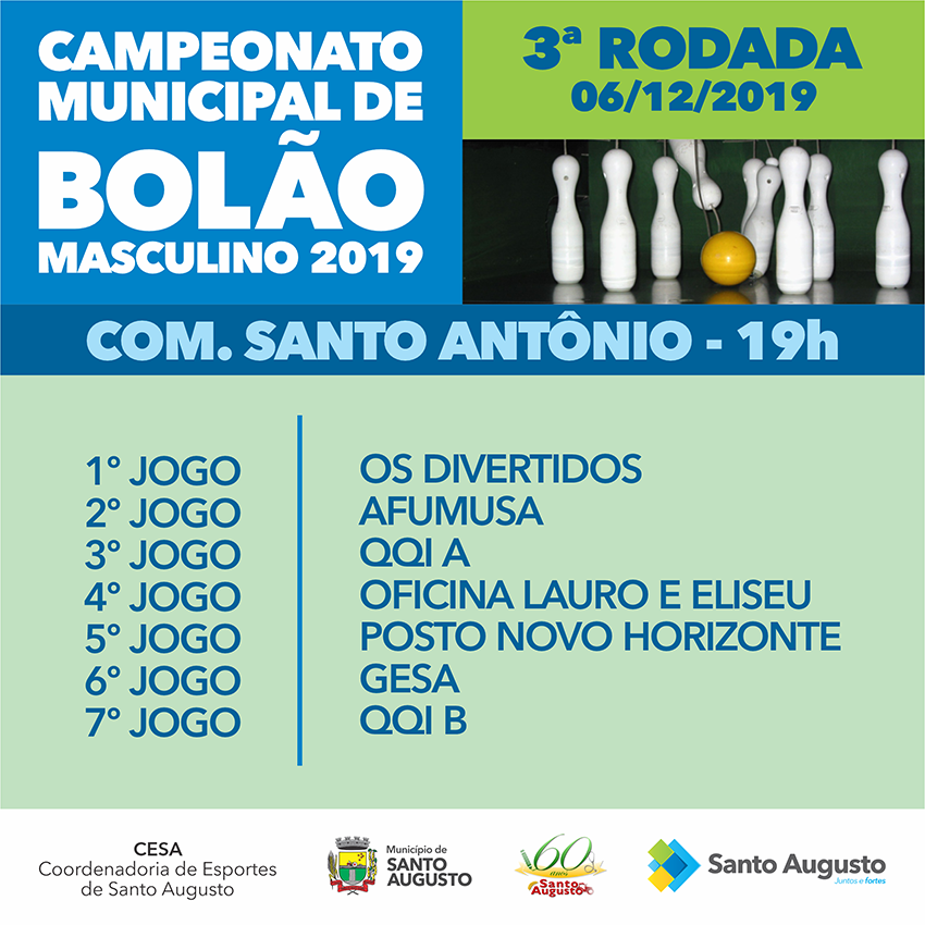 Campeonato Regional de bolão iniciou com cinco jogos