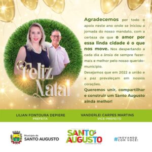 A Administração Municipal deseja um feliz Natal e um próspero ano novo para  todos! – Prefeitura Municipal de Santo Augusto