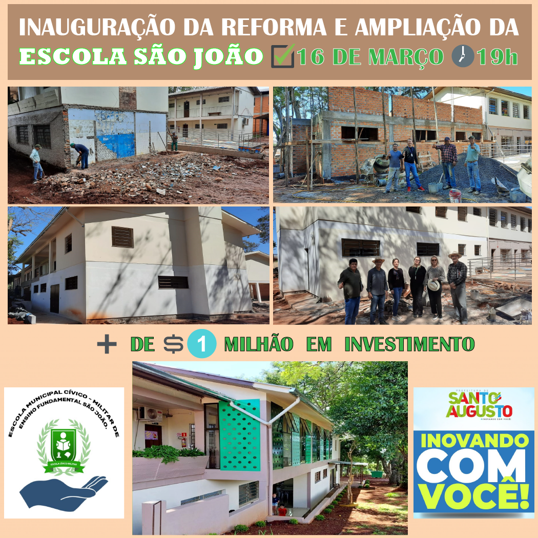 Prefeitura inicia obras de reforma e ampliação da Escola João da