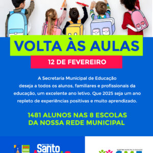 SME informa o início das aulas na rede municipal em 2025 - Prefeitura ...